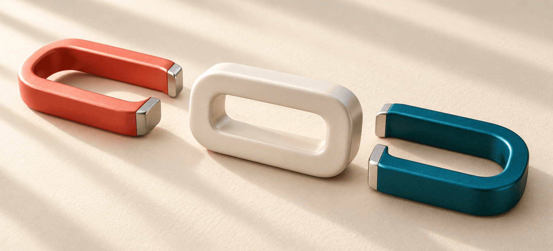 Coral and teal links beside an intact ivory link, symbolising job loss and new sponsorship options for UK Skilled Worker visa holders.
